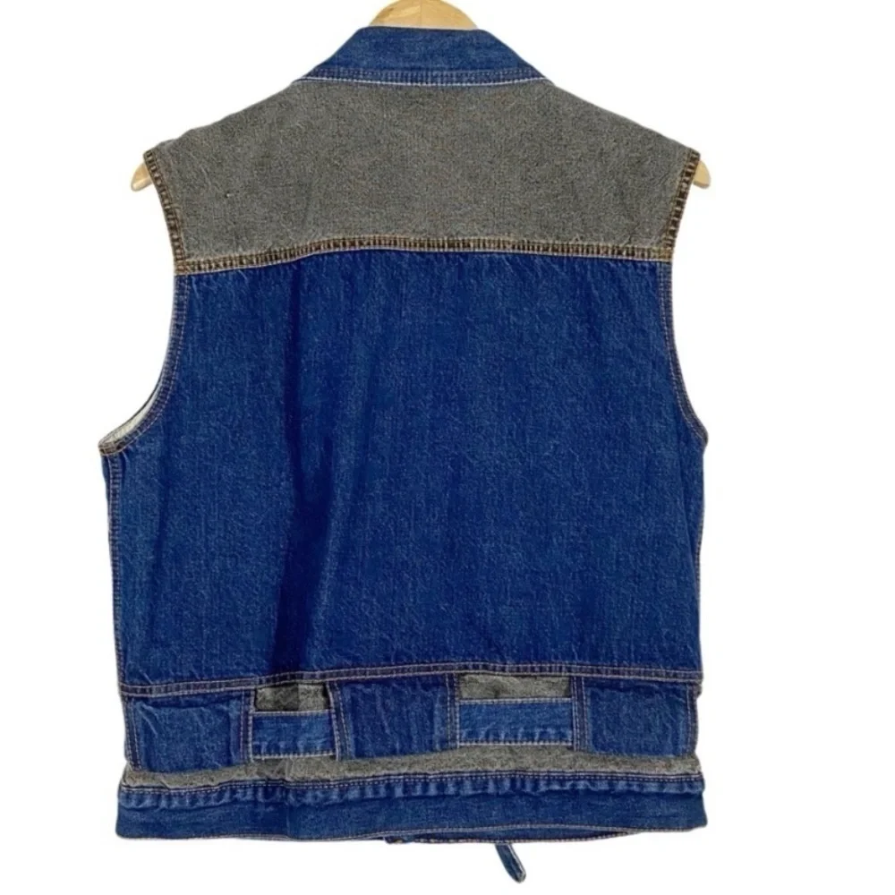 VINTAGE Le’Arsi Brite N Sassy Denim Vest 80s Western